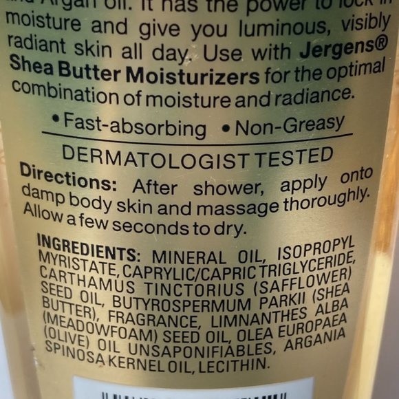 Jergens Shea Beauty Oil 1 Bottle DISCONTINUED 5oz Body Oil Luminizer - Picture 9 of 13